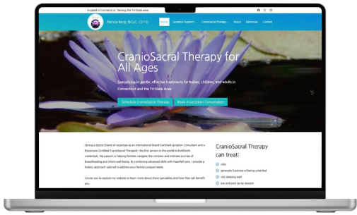 Web Design Portfolio - Patricia Berg CranioSacral Therapy